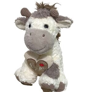 Walmart Valentine Love Plush Swirl Giraffe 12" Cream Heart Friendship Super Soft